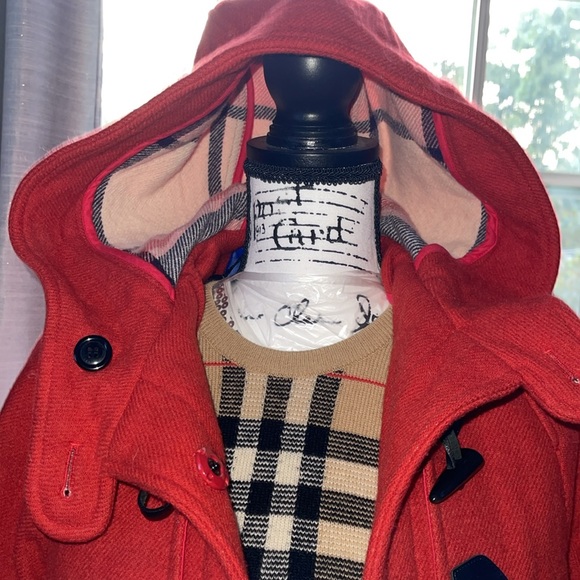 Preloved Burberry wool toggle coat great condition size 38 - Picture 3 of 13